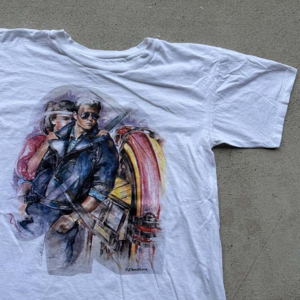 Vintage 80s 1950s style greaser jukebox t shirt
